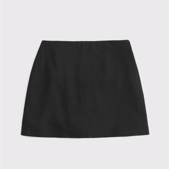 Abercrombie & Fitch Dresses & Skirts - Abercrombie & Fitch Curve Love Linen- Blend Black Mini A-Line Skort